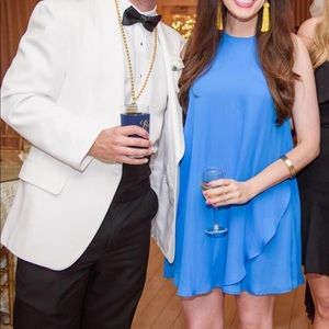 Powder Blue dress Pink Rose Size XS